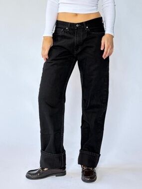 Levi's 505 Black Jeans Straight Leg 33x32